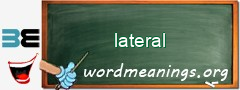 WordMeaning blackboard for lateral